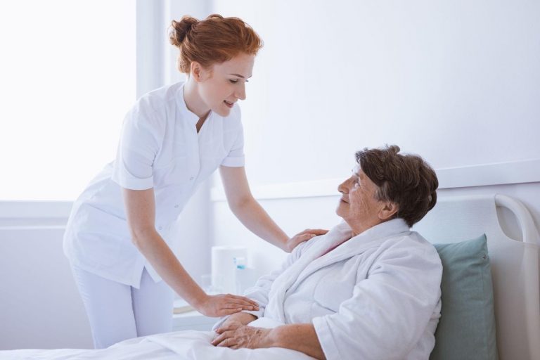 nurse and patient