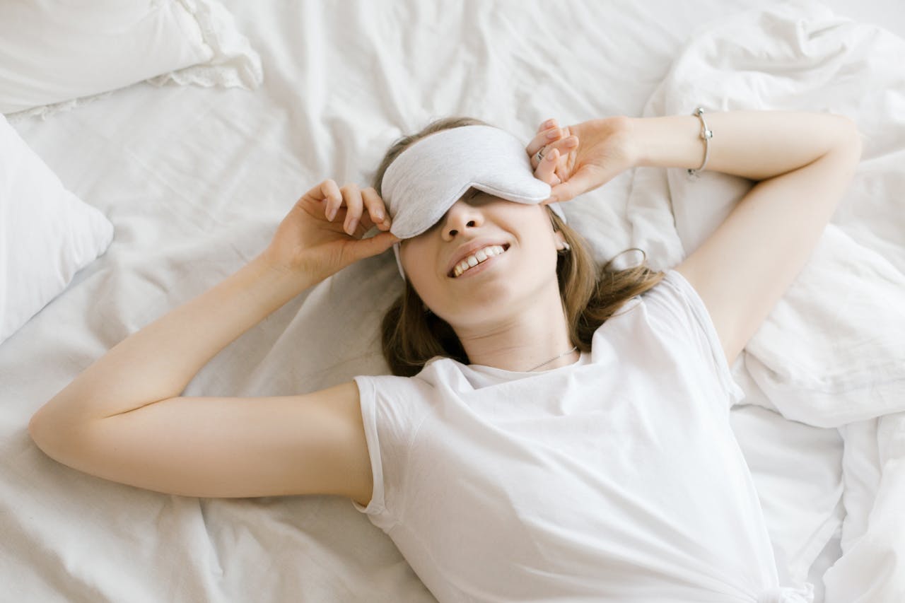 woman wearing sleep mask - featured image